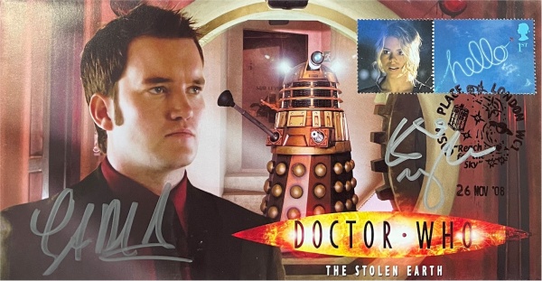 Doctor Who 2008 Series 4 Episode 12 The Stolen Earth Collectors Stamp Cover Signed GARETH DAVID LLOYD